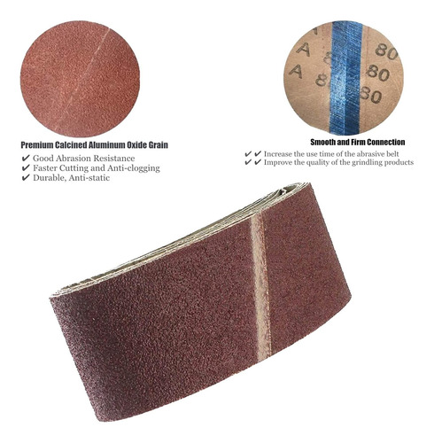 Feeloo Belt Pcs Mm Aluminium Oxide Sand Inch Aluminum