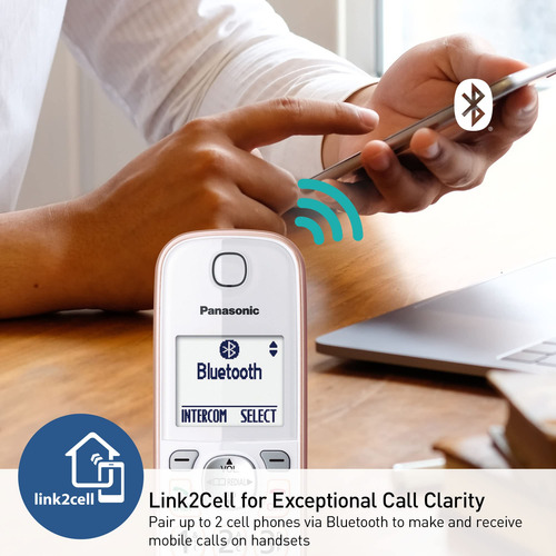 Teléfono Inalámbrico Panasonic Kx-tgd862g Con Bluetooth Rose
