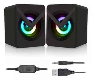 Bocinas Para Pc Subwoofer Computadora Altavoz Rgb Multimedia