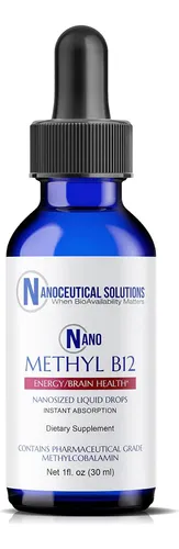 Nano Metil B-12, 1000mcg De Metilcobalamina, Gotas Líquidas