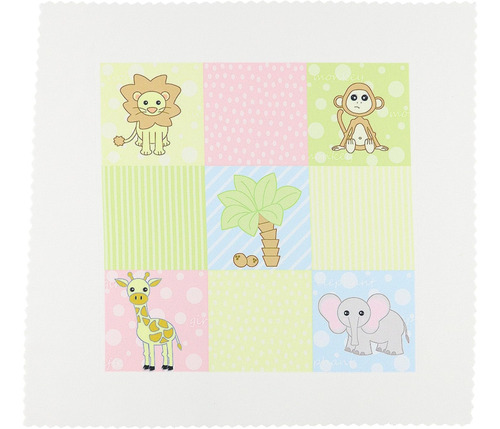 3drose Qs_13839_1 Baby Jungle Animals Print Pastels-quilt Cu