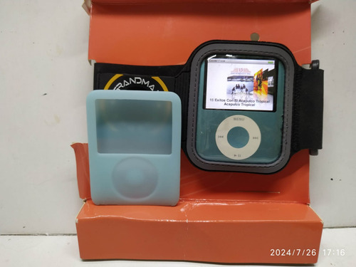 Brazalete Para iPod Nano 3ra Generacion Con Silicona Azul (Usado)