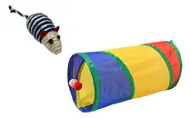 Comprar Tubo túnel para gatos, tubo plegable con ratón, juguete, color Lua838-664