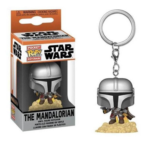 Chaveiro Funko Pocket Pop! Star Wars Mandalorian W/ Blaster