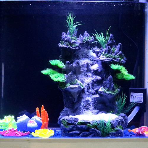 Para Acuario, Arena, Cascada, Vista A Un Árbol, Pez Para