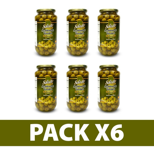 Pack X 6 Und Aceitunas Verdes - g a $140