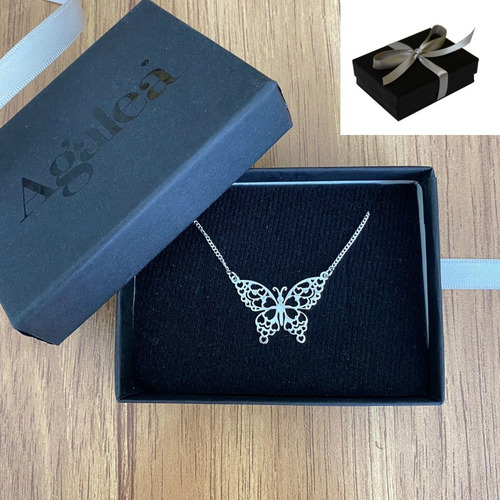 Imagen 8 de 10 de Collar Mariposa Plata .925 Agálea Mujer