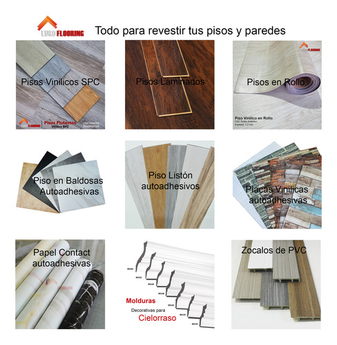 Zócalo De Pvc Con Pasacables 7 Tiras De Altura 10cm