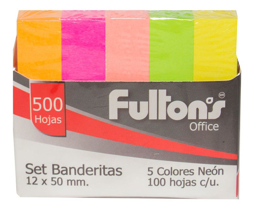Set Banderitas Desetacadoras Colores Neon 100 Un Fultons