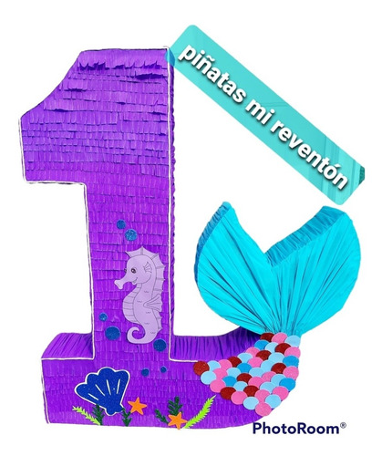 Piñata Numero Cola Sirena