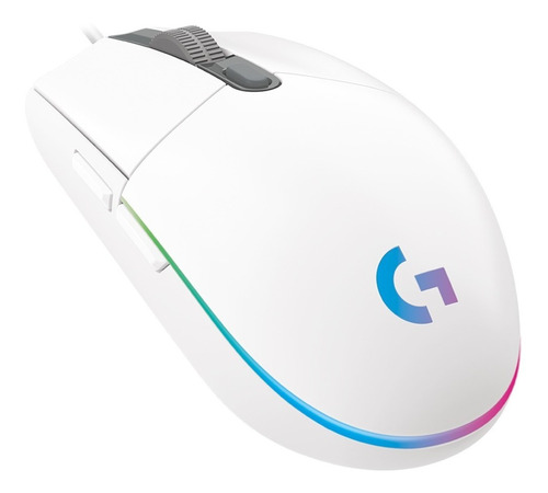 Mouse gamer de juego Logitech G  G Series Lightsync G203 blanco