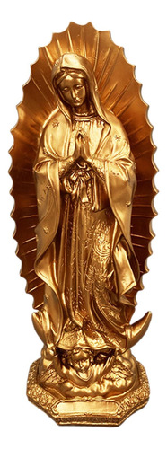 Escultura De María, Figura Religiosa Para Hogar Dorado