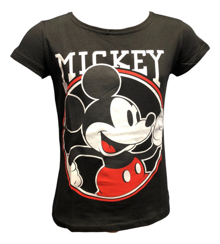 Remera Disney Mickey Mouse Nene Niño Niña Negra Estampada