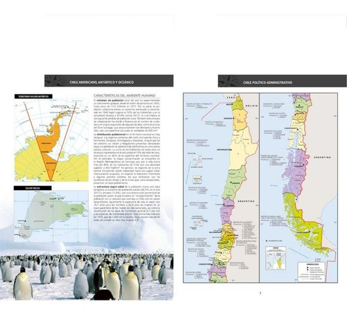 Imagen 3 de 4 de Atlas Universal Y De Chile Regionalizado Actualizado Zig-zag