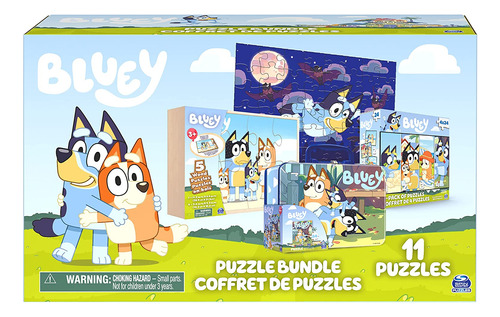 Bluey 11 Puzzle Bundle Set, 8 Y 24 Piezas De Madera, Fu...