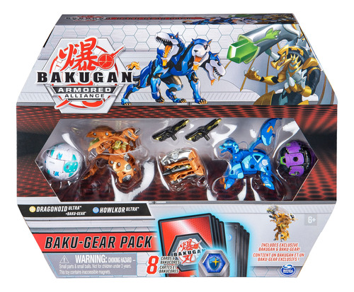 Bakugan Baku-gear 4 Unidades, Dragonoid Ultra Con Baku-gear 