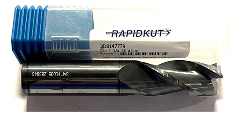 Rapidkut 3/4  Carbide End Mill Ticn Coated High Performa Ssf