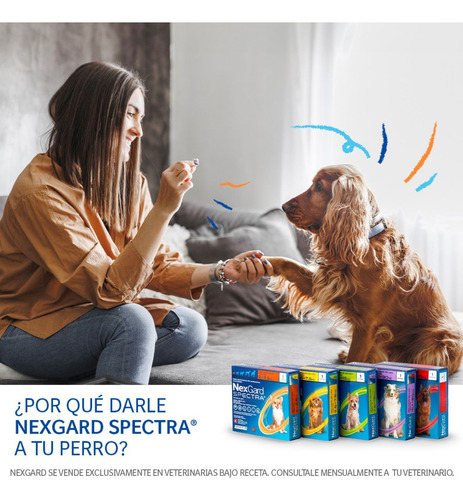 Nexgard Spectra 3 Comp Perros 15,1 A 30 Kg Pulgas Garrapatas