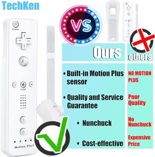 2 Pack Wii Remote Con Wii Motion Plus Inside | Controlador S