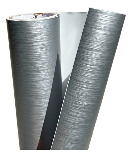 Adesivos Tipo Inox Prata Escovado Envelopamento - 1m X 50cm