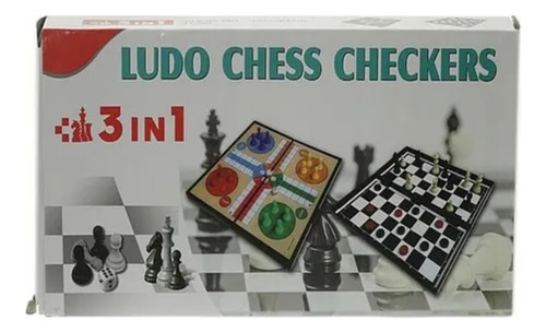 Tablero Magnetico 3 En 1 Ajedrez Ludo Dama Juego De Mesa