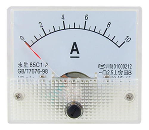 Medidor De Panel De Corriente Analógica Dc 0-10a 85c1a Amper