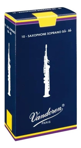 Saxofón Soprano Cañas Fuerza 2.5 Caja De 10