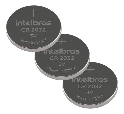 03 Baterias Nao-recarregavel Litio 3v Cr 2032 Intelbras