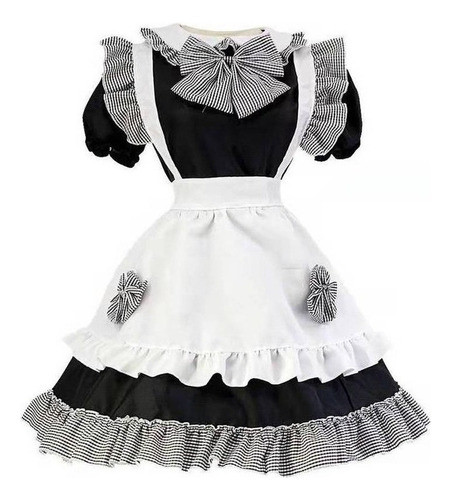 Disfraz De Cosplay De Lindo De Falda De Maid Lolita Kawai