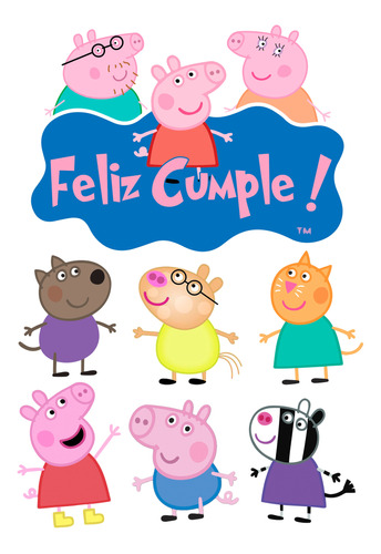 Peppa Pig Topper Torta (para Imprimir)