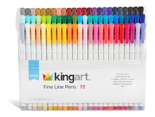 Kingart Boligrafo Tinta Linea Fina Pieza 72 Color Unicos