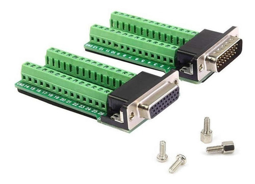 Adaptador Db26 Hembra Macho Terminal C/ Clemas Conector