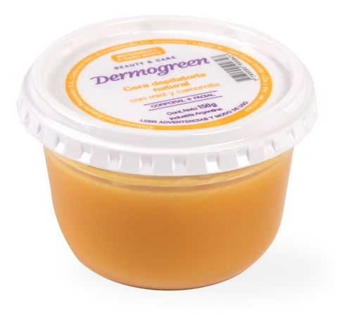 Imagen 1 de 5 de Cera Depilatoria Natural C/ Miel Y Camomilla Pote X150g