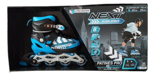 Patines Next Pro Skates Ajustables 22 Cm A 25 Cm Mx