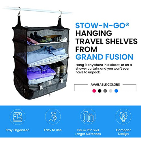 Sistema De Equipaje Portátil Stowngo Estantes De Viaje Colga