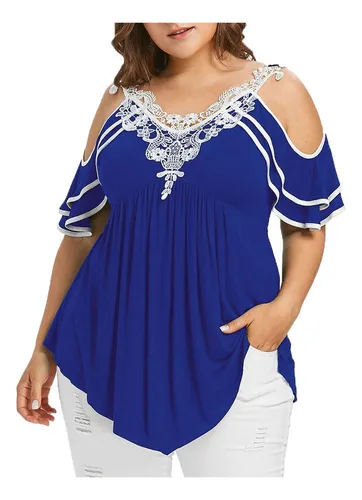 Blusas con apliques de encaje sale