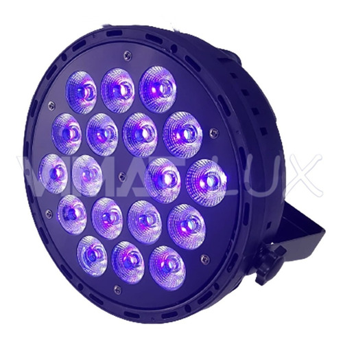 Canhão Refletor Par 18 Led Cree 12w Rgbw Uv(carcaça Plastico