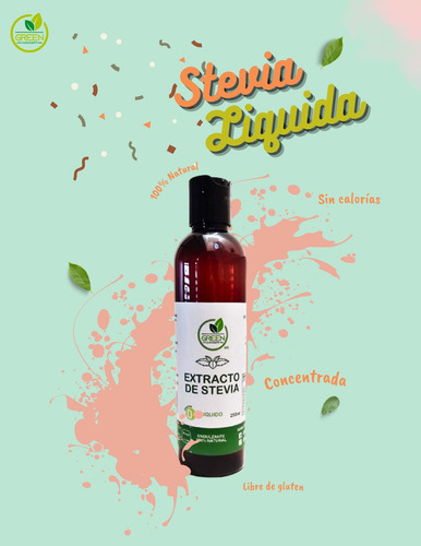 Endulzant Stevia Líquida Natural Concentrado No Amargo 250ml