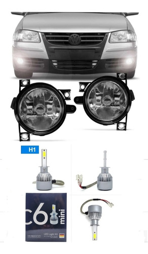 Juego De Faro Auxiliar + Cree Led H1 Gol G4 Power 2006/2014