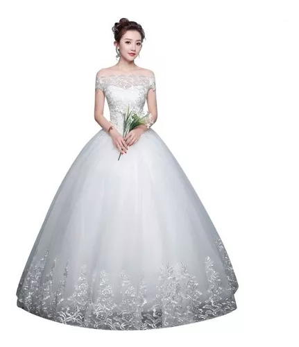 Vestido Noiva Princesa Com Armação E Véu Longo Lindo 'e150