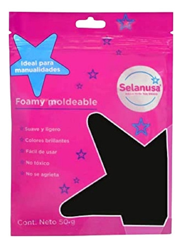 Foamy Moldeable C/ 50g Colores Manualidades Selanusa Color Negro