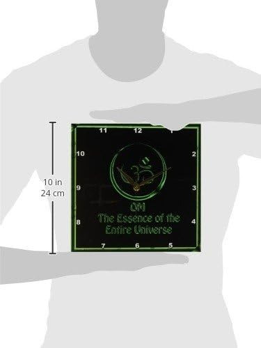 3drose Dpp__1 Un Símbolo Om Verde Con Un Fondo Negro Reloj D