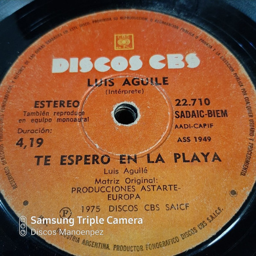 Simple Luis Aguile Discos Cbs C15