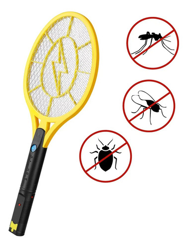 Raqueta Recargable Mata Moscas Mosquitos Insectos Usb 