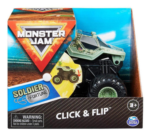 Monster Jam - Escala 1:43 - Click & Flip - Soldier Fortune