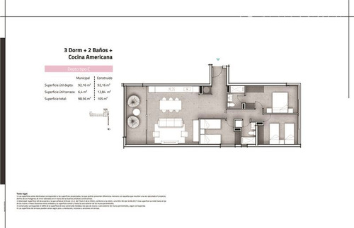 Departamento En Venta De 3 Dorm. 2 Baños Playa En La Serena