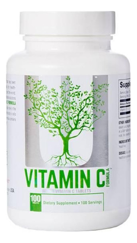Vitamina C Universal Nutrition 100mg 100tabletas 