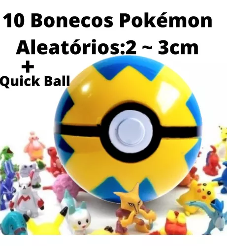 Pokebola Timer Ball 7cm Tamanho Com 10 Pokemon Aleatório