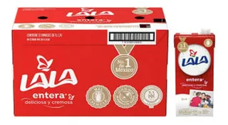 Leche 12 Pack 1 Litro C/u Lala Entera