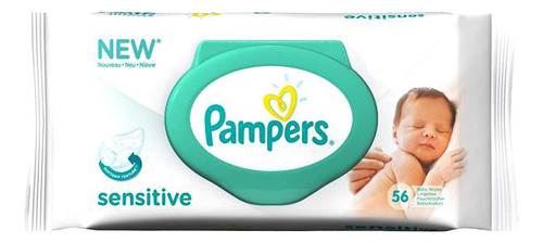 Pampers Toallitas Sensibles - 56 Unidades, Paquete De 2